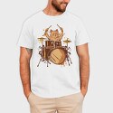 Drummer Cat, Tricou Barbati (Unisex)