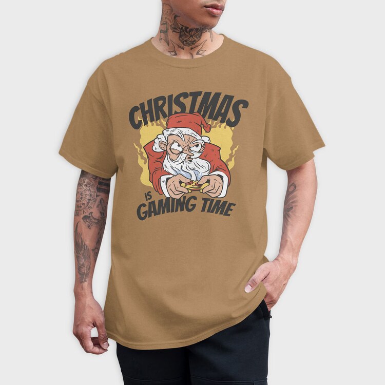 Santa Gaming, Tricou Barbati (Unisex)