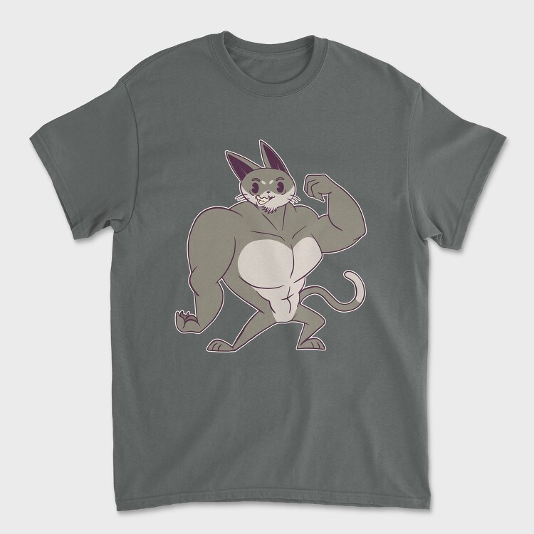 Muscle Cat, Tricou Barbati (Unisex)