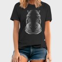 Monochrome Hippo Head, Tricou Barbati (Unisex)