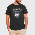 Monochrome Monkey Face, Tricou Barbati (Unisex)