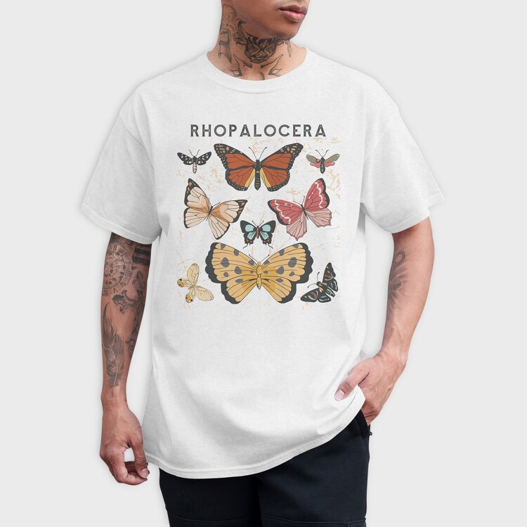 Rhopalocera, Tricou Barbati (Unisex)
