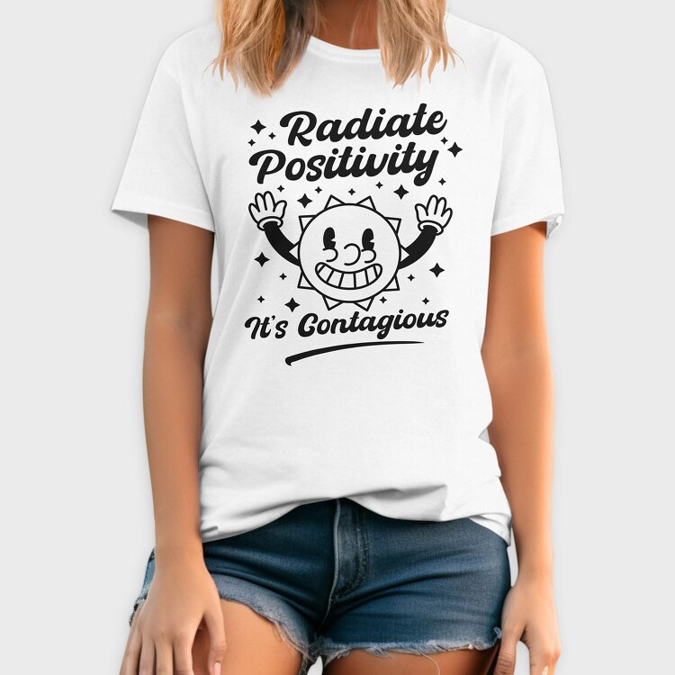 Radiate Positivity Contagious, Tricou Barbati (Unisex)