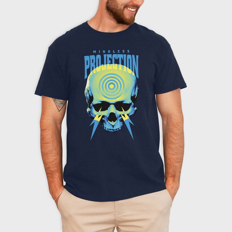 Negative Skull Circles, Tricou Barbati (Unisex)