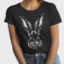 Monochrome Portrait Rabbit, Tricou Femei