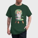 Sitting Cat on Chair, Tricou Barbati (Unisex)