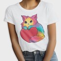 Rainbow Cat Heart, Tricou Femei
