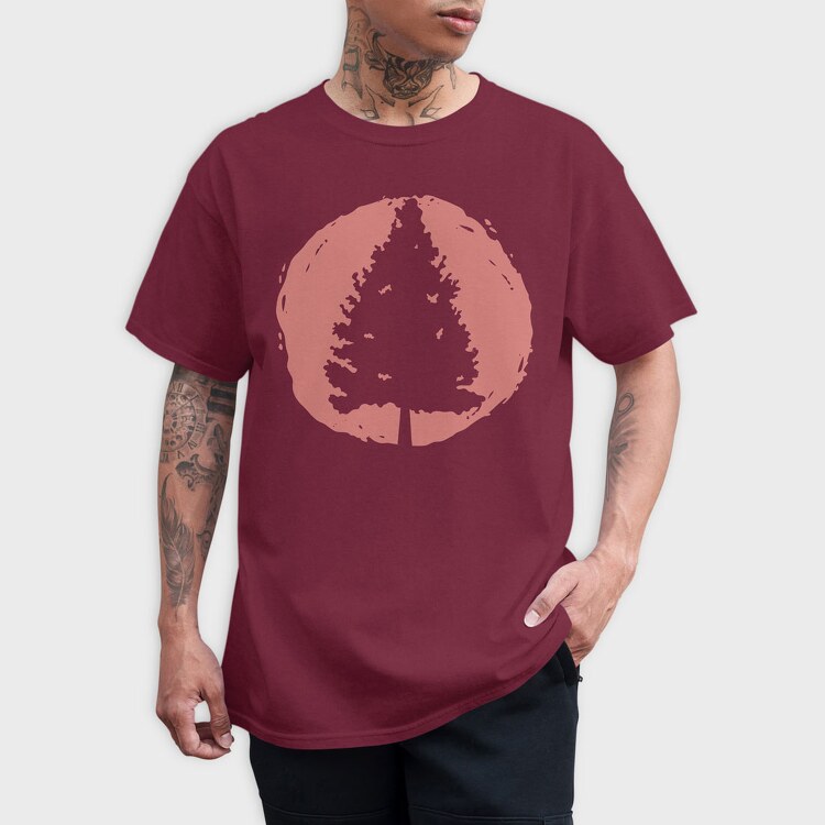 Pine Tree Sunset, Tricou Barbati (Unisex)