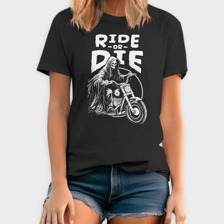 Ride or Die Monochrome, Tricou Barbati (Unisex)