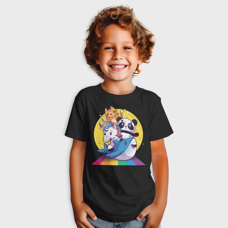 Rainbow Cute Animals, Tricou Copii