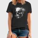 Monochrome Skull Nebula, Tricou Barbati (Unisex)