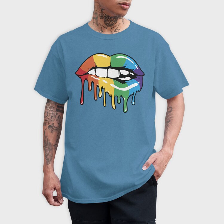 Rainbow Lips, Tricou Barbati (Unisex)