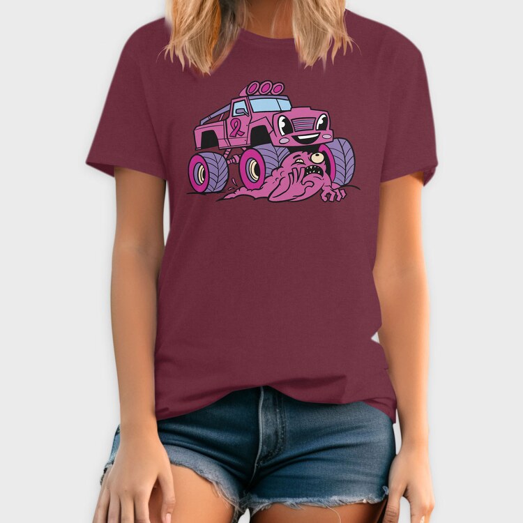Pink Monster Truck, Tricou Barbati (Unisex)