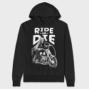 Ride or Die Monochrome, Hanorac Oversize Barbati (Unisex)
