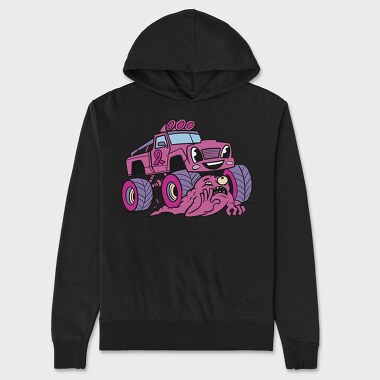 Pink Monster Truck, Hanorac Oversize Barbati (Unisex)