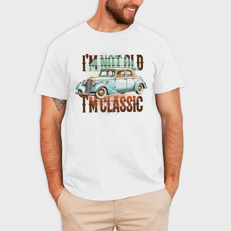 Old Car Quote, Tricou Barbati (Unisex)