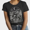 Mushrooms Moon Monochrome, Tricou Femei