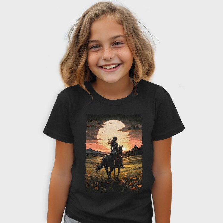 Rider Girl on Horse, Tricou Copii
