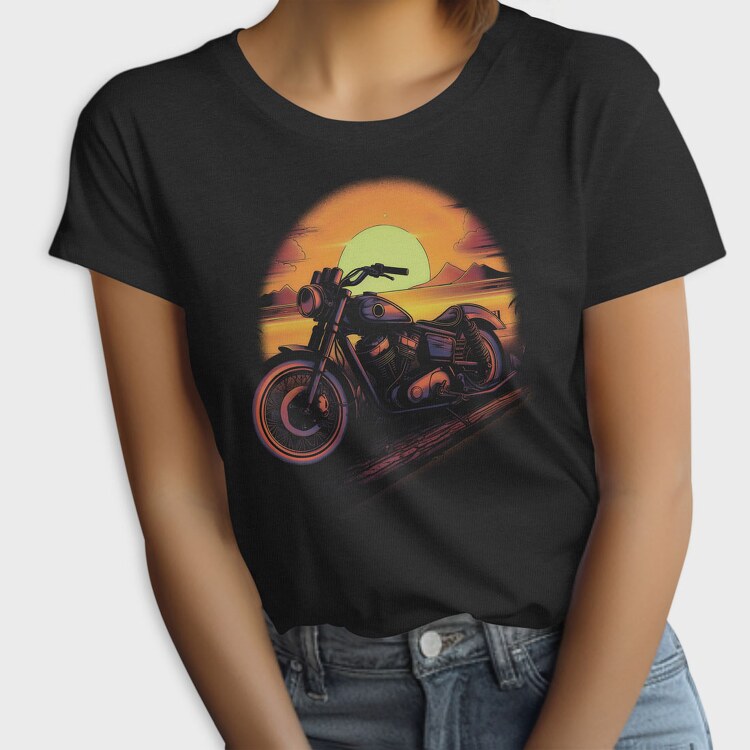 Motorcycle Sunset, Tricou Femei