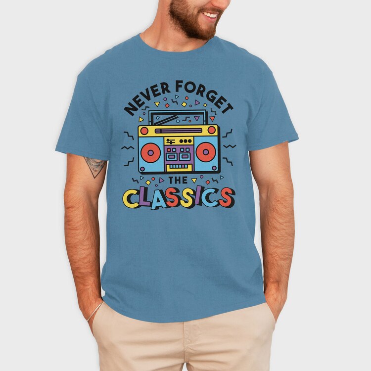 Never Forget Classic, Tricou Barbati (Unisex)