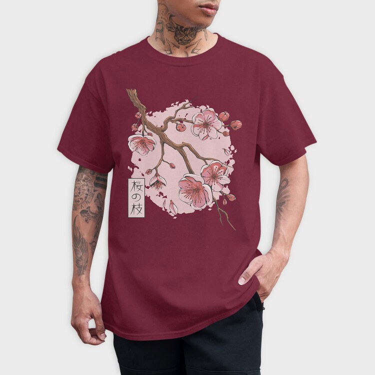 Sakura Blossom Flower, Tricou Barbati (Unisex)