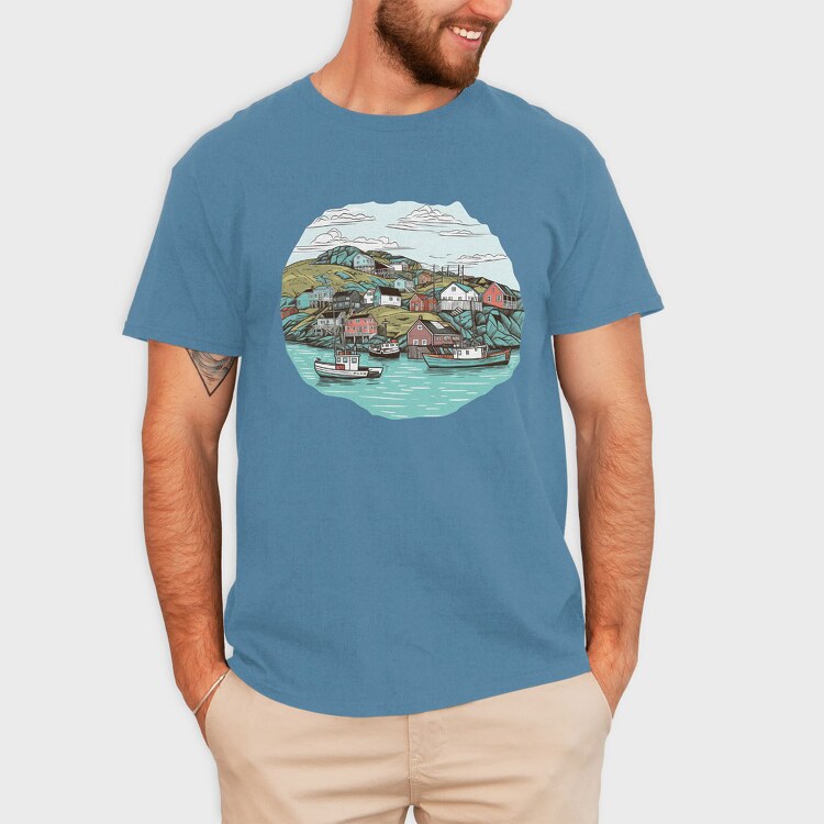 New Found Land Harbour, Tricou Barbati (Unisex)