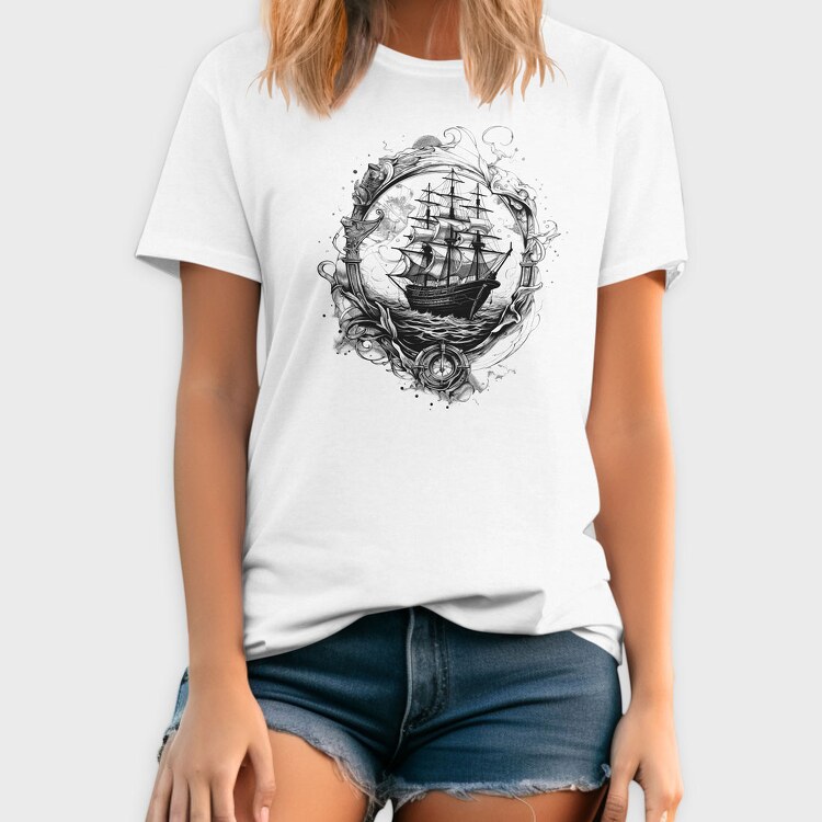 Old Sailing Ship, Tricou Barbati (Unisex)