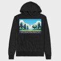 Pixel Art Landscape, Hanorac Oversize Barbati (Unisex)