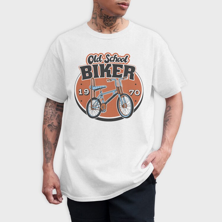 Old School Biker, Tricou Barbati (Unisex)
