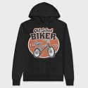 Old School Biker, Hanorac Oversize Barbati (Unisex)
