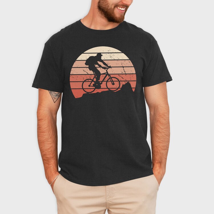 Mountain Bike Vintage, Tricou Barbati (Unisex)