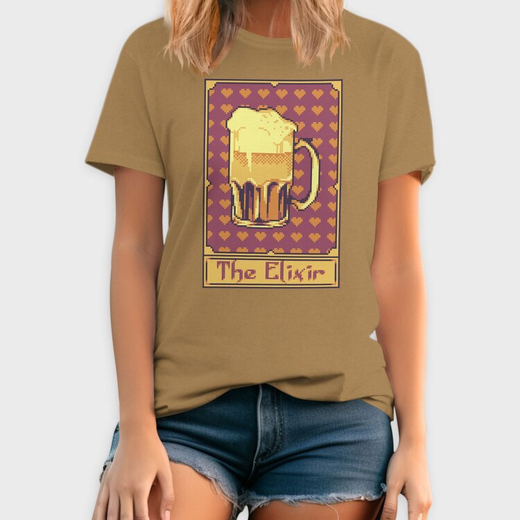 Pixelart Tarot Card the Elixir, Tricou Barbati (Unisex)