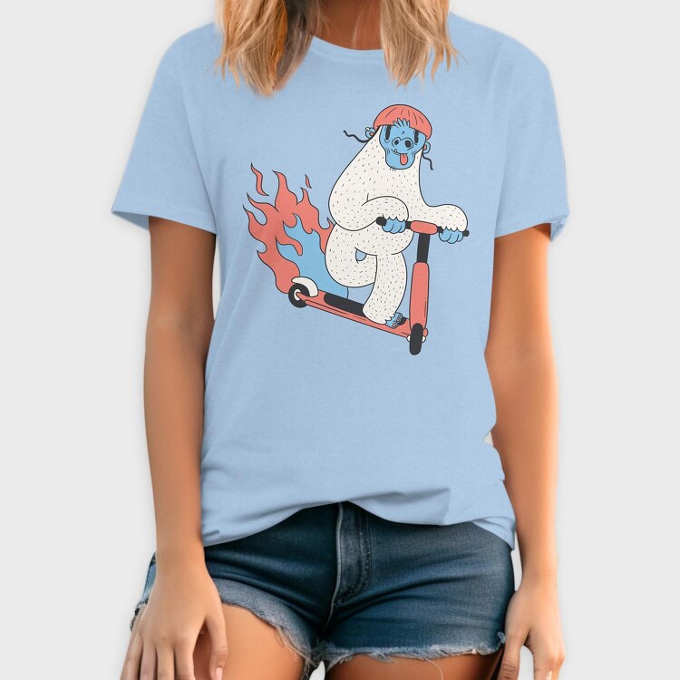 Yeti Scooter, Tricou Barbati (Unisex)