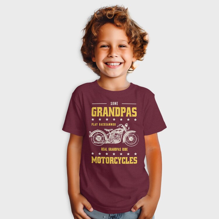 Real Graandpas Ride Motorcycles, Tricou Copii