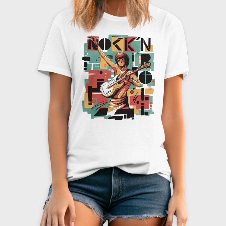 Rock N Roll Guitar, Tricou Barbati (Unisex)