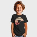 Mountain Climbing Retro Sunset, Tricou Copii