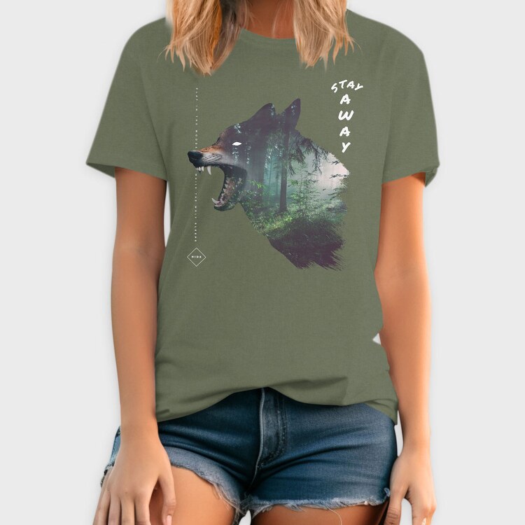 Realistic Forest Wolf, Tricou Barbati (Unisex)