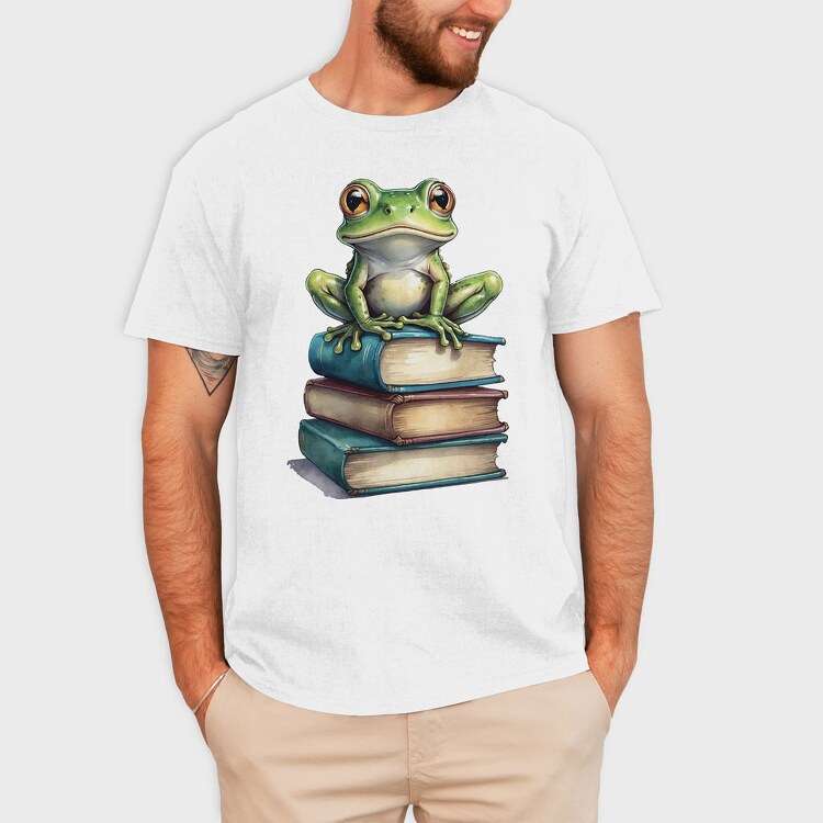 Realistic Frog Books, Tricou Barbati (Unisex)