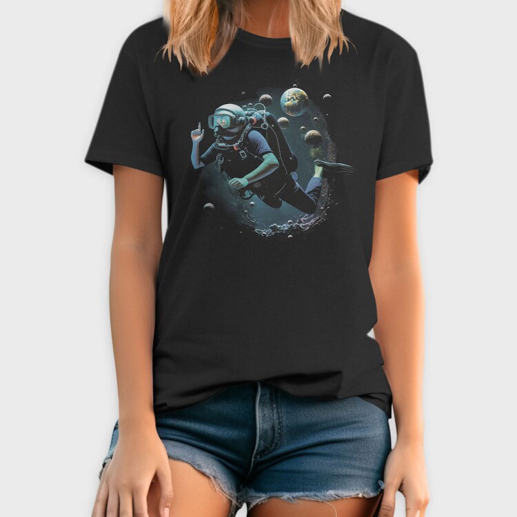 Sea Diver Diving Between Planets, Tricou Barbati (Unisex)