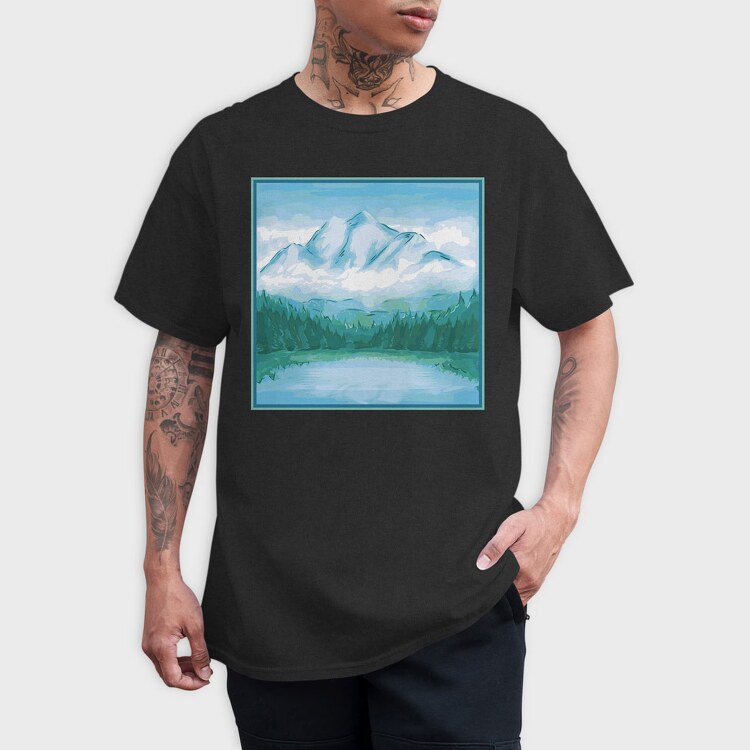 Mountain Painting, Tricou Barbati (Unisex)