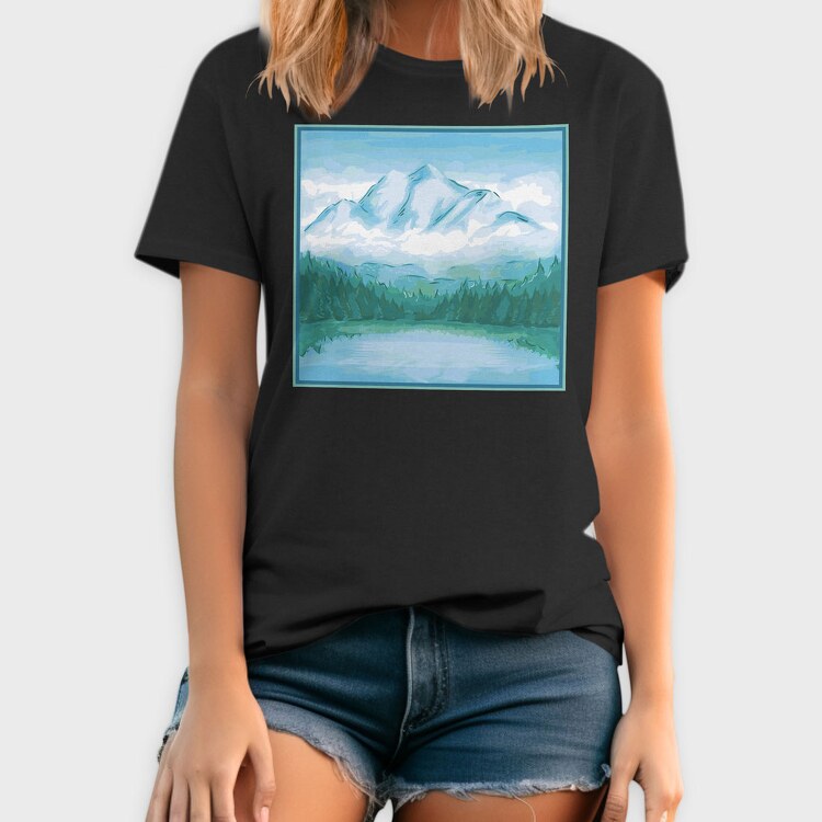 Mountain Painting, Tricou Barbati (Unisex)