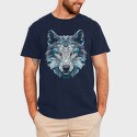 Polygonal White Wolf, Tricou Barbati (Unisex)
