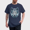 Polygonal White Wolf, Tricou Barbati (Unisex)