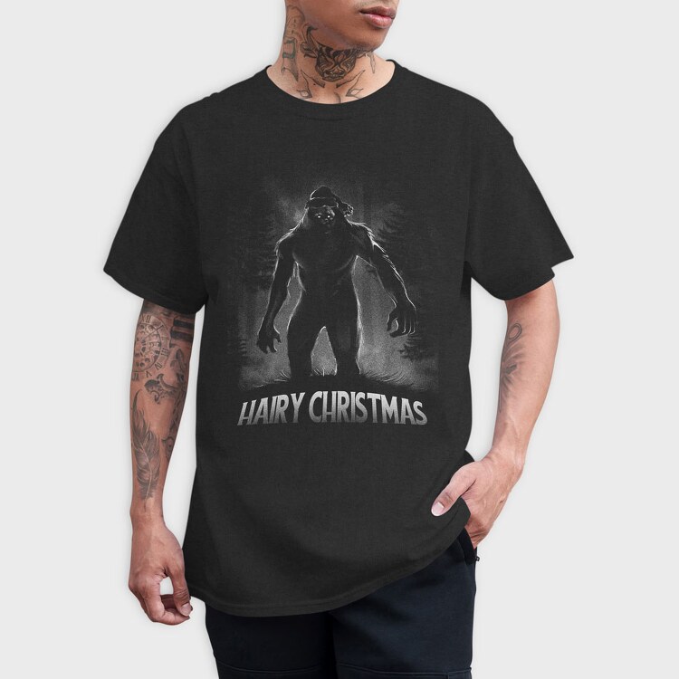 Hairy Christmas Bigfoot, Tricou Barbati (Unisex)