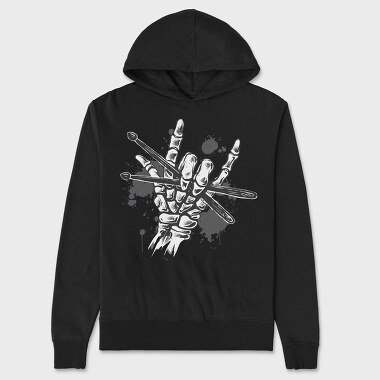 Skeleton Hand Drums, Hanorac Oversize Barbati (Unisex)