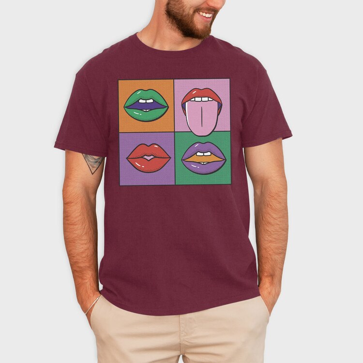 Pop Lips, Tricou Barbati (Unisex)