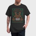 Reindeer Middle Finger Ugly Sweater, Tricou Barbati (Unisex)