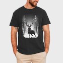 Reindeer Monochochrome Christmas, Tricou Barbati (Unisex)