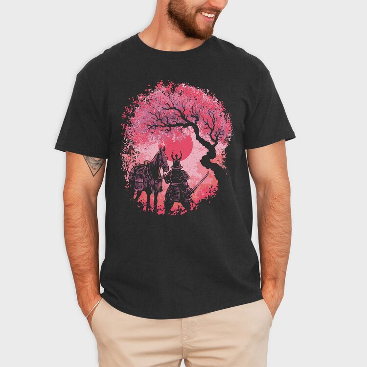 Samurai Horse Landscape, Tricou Barbati (Unisex)