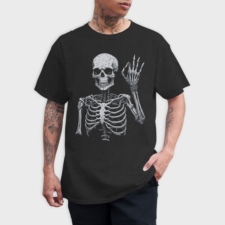 Skeleton Ok Sign, Tricou Barbati (Unisex)